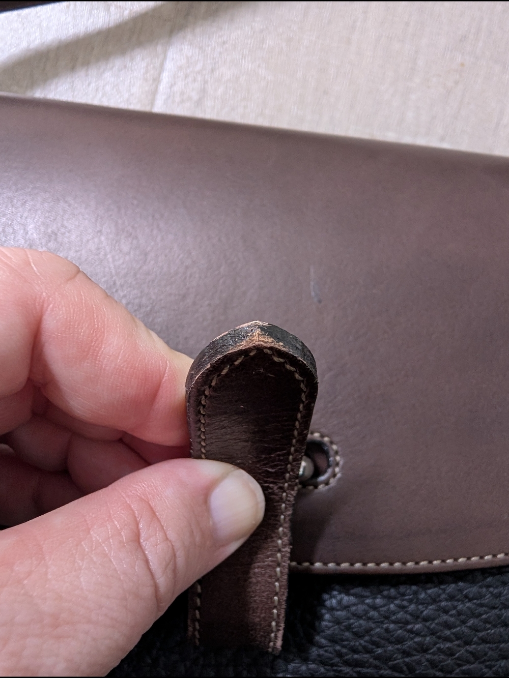 Dooney & Bourke Brown and Black Pebbled Leather Crossbody - Picture 9 of 14